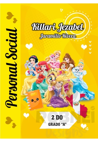 Princesas Portada Personal Social Amarillo